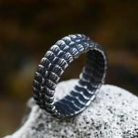 Titanium Steel Finger Ring Dragon polished vintage & for man US Ring Sold By PC