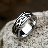 Titantium Steel prst prsten, Titanium ocel, lesklý, Vintage & různé velikosti pro výběr & různé designy pro výběr & pro muže, Velikost:8-13, Prodáno By PC