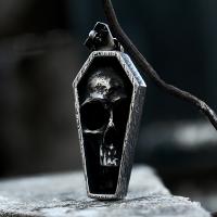 Acciaio inossidabile Skull Ciondoli, 304 acciaio inox, Teschio, lucido, Vintage & DIY, 20.90x53.90mm, Venduto da PC