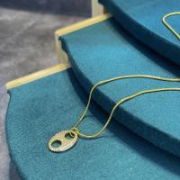 Titanstahl Halskette, mit Messing, mit Verlängerungskettchen von 5cm, Modeschmuck & für Frau & mit Strass, goldfarben, Länge:ca. 42 cm, verkauft von PC