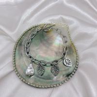 Titanium stål armbånd, med Plastic Pearl, mode smykker & for kvinde, oprindelige farve, Længde Ca. 7.09 inch, Solgt af PC