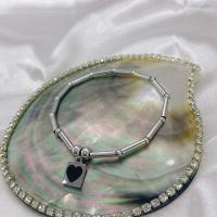 Bracelet d'acier titane, bijoux de mode & pour femme, couleur originale, Longueur:Environ 6.69 pouce, Vendu par PC