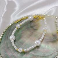 Bracelet d'acier titane, avec perle de plastique, avec 1.97inch chaînes de rallonge, bijoux de mode & pour femme, blanc, Longueur:Environ 6.69 pouce, Vendu par PC