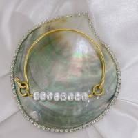 Titan Edelstahl Armband, Titanstahl, mit Kunststoff Perlen, Modeschmuck & für Frau, goldfarben, Länge:ca. 6.3 ZollInch, verkauft von PC