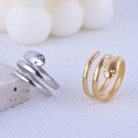 Stainless Steel Finger Ring 304 Stainless Steel Snake plated fashion jewelry & for woman US Ring Sold By PC