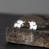 Stainless Steel Stud Earrings, 304 Stainless Steel, Elephant, plated, fashion jewelry & for woman, more colors for choice, 10x10mm, Sold By Pair