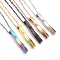 Stainless Steel Jewelry Necklace, 304 Stainless Steel, with 1.97inch extender chain, polished, fashion jewelry & Unisex, more colors for choice, 5x40mm, Sold Per Approx 17.72 Inch Strand
