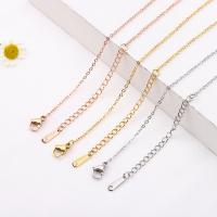 Stainless Steel Necklace Chain, 304 Stainless Steel, Vacuum Plating, DIY & different size for choice, more colors for choice, Sold Per Approx 17.72 Inch Strand