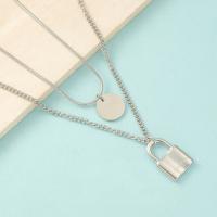 Stainless Steel Sweater Chain Necklace, 304 Stainless Steel, with 1.97inch extender chain, Double Layer & fashion jewelry & Unisex, original color, Length:Approx 15.75 Inch, Sold By PC
