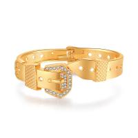Bijoux de bracelet en alliage de zinc, Placage, unisexe & avec strass, plus de couleurs à choisir, protéger l'environnement, sans nickel, plomb et cadmium, 23x60mm, Vendu par PC