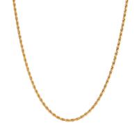 Stainless Steel Jewelry Necklace, 304 Stainless Steel, 18K gold plated, different size for choice, golden, Sold By PC