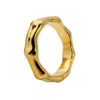 Brass Finger Ring Bamboo plated & for woman nickel lead & cadmium free US Ring Sold By PC