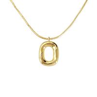 Brass Necklace, with 2.36inch extender chain, Geometrical Pattern, plated, fashion jewelry & snake chain & for woman & hollow, more colors for choice, nickel, lead & cadmium free, Length:Approx 15 Inch, Sold By PC