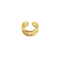 Brass δάχτυλο του δακτυλίου, Ορείχαλκος, επιχρυσωμένο, κοσμήματα μόδας & ρυθμιζόμενο & για τη γυναίκα & κοίλος, περισσότερα χρώματα για την επιλογή, νικέλιο, μόλυβδο και κάδμιο ελεύθεροι, Μέγεθος:6.5, Sold Με PC
