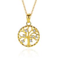 925 Sterling Silver Necklaces with 2inch extender chain Tree plated cross chain & for woman & with rhinestone & hollow Length Approx 15.7 Inch Sold By PC