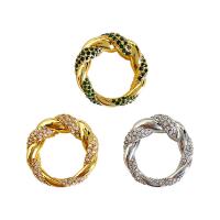 metal anillo, chapado, Joyería & diverso tamaño para la opción & micro arcilla de zirconia cúbica & para mujer, más colores para la opción, libre de níquel, plomo & cadmio, tamaño:6-8, Vendido por UD
