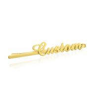 Hair Slide 304 Stainless Steel 18K gold plated Each custom text must be less than 10 letters   for woman 60mm Sold By PC