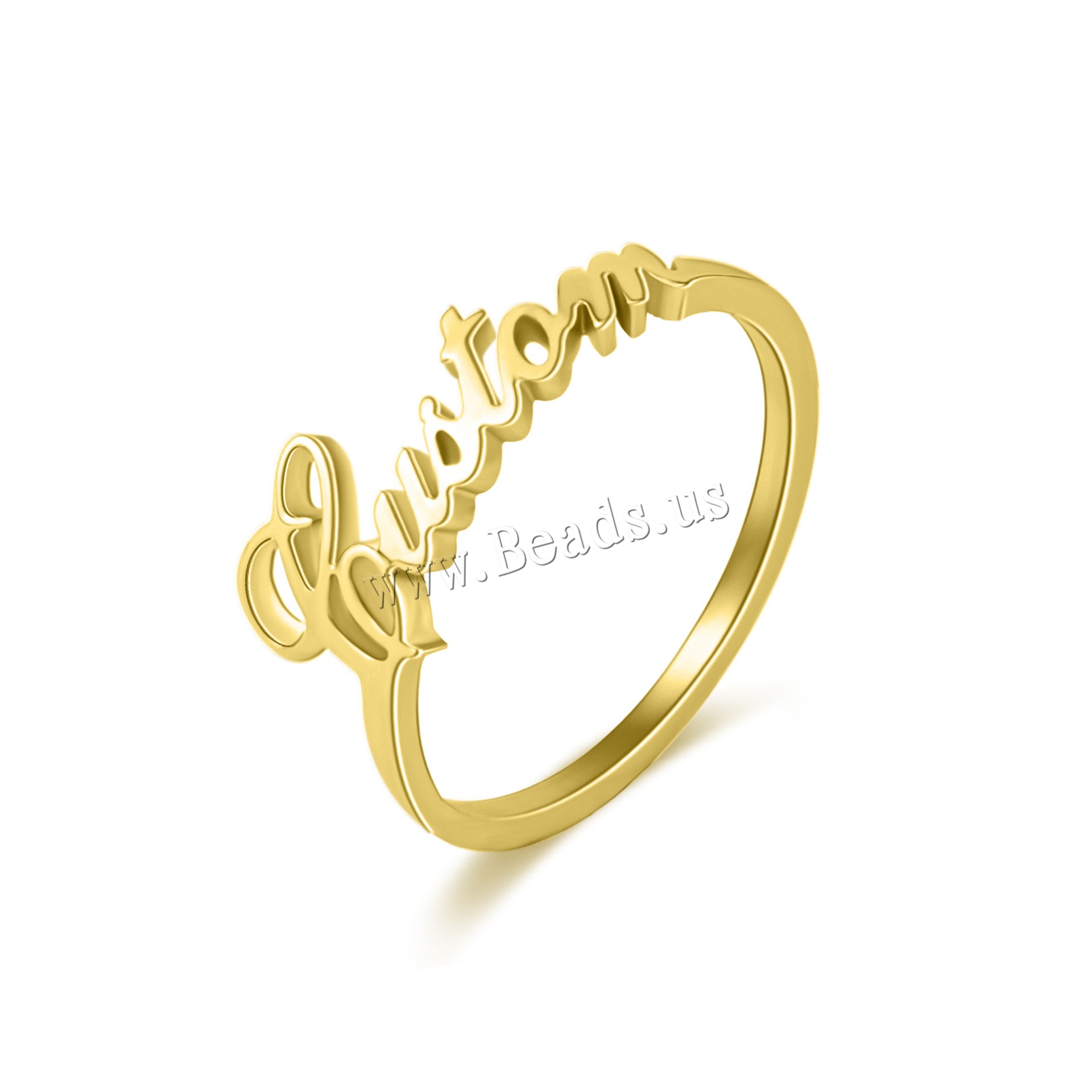 Edelstahl Ringe, 304 Edelstahl, 18K vergoldet, Modeschmuck & unisex & verschiedene Größen vorhanden, keine, verkauft von PC