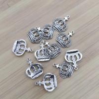 Tibetan Style Crown Pendants, antique silver color plated, vintage & DIY, nickel, lead & cadmium free, 25x21mm, Approx 100PCs/Bag, Sold By Bag