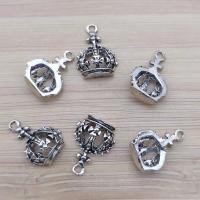Tibetan Style Crown Pendants, antique silver color plated, vintage & DIY, nickel, lead & cadmium free, 21x15mm, Approx 100PCs/Bag, Sold By Bag