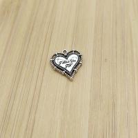 Tibetan Style Heart Pendants, antique silver color plated, vintage & DIY & hollow, nickel, lead & cadmium free, 20x20mm, Approx 100PCs/Bag, Sold By Bag