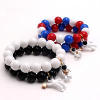 Acrylic Bracelets, plated, Boy & fashion jewelry & different styles for choice, more colors for choice, 10mm,21*14mm, Length:Approx 6.29 Inch, Sold By PC