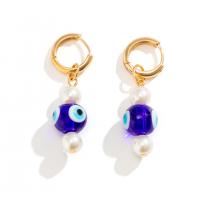 Tibetan Style Drop Earrings, with Plastic Pearl & Acrylic, fashion jewelry & for woman, nickel, lead & cadmium free, 1.5*5cm, Sold By Pair