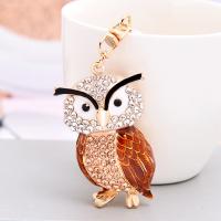 Tibetan Style Key Clasp, Owl, Unisex & different styles for choice & with rhinestone, more colors for choice, nickel, lead & cadmium free, 11cm,5*2.9cm, Sold By PC