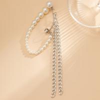 Earring Jewelry Aluminum with Plastic Pearl plated fashion jewelry & for woman nickel lead & cadmium free 18cm Sold By PC