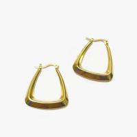 Stainless Steel Lever Back Earring, 304 Stainless Steel, 18K gold plated, fashion jewelry & for woman, golden, 30x32mm, Sold By Pair