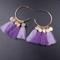 Iron Earring with Nylon fashion jewelry & for woman nickel lead & cadmium free Sold By Pair