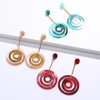 Acrylic Jewelry Earring with Brass fashion jewelry & for woman Sold By Pair