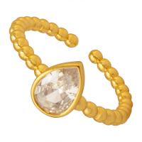 Brass δάχτυλο του δακτυλίου, Ορείχαλκος, επιχρυσωμένο, κοσμήματα μόδας & για τη γυναίκα & με στρας, περισσότερα χρώματα για την επιλογή, νικέλιο, μόλυβδο και κάδμιο ελεύθεροι, 8mm,17mm, Μέγεθος:7, Sold Με PC