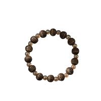 Wood Bracelets, Round, vintage & elastic & for man, more colors for choice, Length:20 cm, Sold By PC