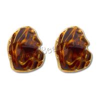 Zinc Alloy Stud Earring 18K gold plated fashion jewelry & for woman & enamel nickel lead & cadmium free Sold By Pair