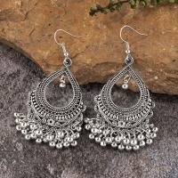 Zinc Alloy Drop Earrings antique silver color plated vintage & fashion jewelry & for woman nickel lead & cadmium free Sold By Pair