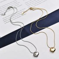 Titan stål halsband, med 5cm extender kedja, Hjärta, mode smycken & för kvinna, fler färger för val, 15x13mm, Längd Ca 41 cm, Säljs av PC