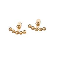 Oreille Vestes, laiton, Placage de couleur d'or, bijoux de mode & pour femme, doré, 14x21mm, Vendu par paire