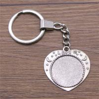 Zinc Alloy Pendant Cabochon Setting Heart plated vintage & DIY nickel lead & cadmium free 25mm Sold By PC