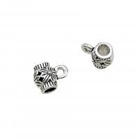 Zinc Alloy Bail Beads barrel antique silver color plated vintage & DIY nickel lead & cadmium free Approx Sold By Bag