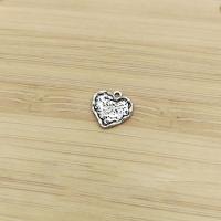 Tibetan Style Heart Pendants, antique silver color plated, vintage & DIY, nickel, lead & cadmium free, 18x18mm, Approx 100PCs/Bag, Sold By Bag