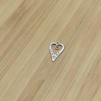 Tibetan Style Heart Pendants, antique silver color plated, vintage & DIY & hollow, nickel, lead & cadmium free, 17x25mm, Approx 100PCs/Bag, Sold By Bag