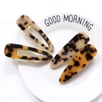 Alligator Hair Clip Acetate fashion jewelry & for woman nickel lead & cadmium free 80mm Sold By PC