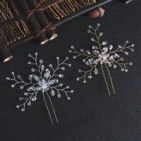Hair Stick Brass with Crystal fashion jewelry & for woman nickel lead & cadmium free Sold By PC