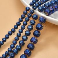 Natürliche Lava Perlen, plattiert, DIY & verschiedene Größen vorhanden, keine, Bohrung:ca. 1mm, verkauft von Strang