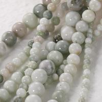 Gemstone Jewelry Beads Green Grass Jade DIY Sold By Strand