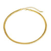 Stainless Steel Jewelry Necklace 304 Stainless Steel with 1.97inch extender chain Vacuum Ion Plating fashion jewelry & for woman golden 5.80mm Length Approx 15.7 Inch Sold By PC