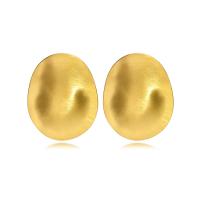 Stainless Steel Stud Earrings, 304 Stainless Steel, Vacuum Ion Plating, fashion jewelry & for woman, golden, 27.80x35.20mm, Sold By Pair