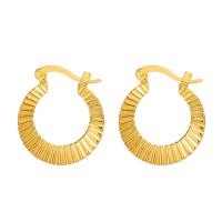 Acier inoxydable Levier Retour Earring, Acier inoxydable 304, bijoux de mode & pour femme, doré, 20.50x23mm, Vendu par paire