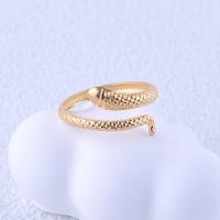 Stainless Steel Finger Ring, 304 Stainless Steel, Snake, plated, fashion jewelry & for woman, more colors for choice, US Ring Size:7, Sold By PC